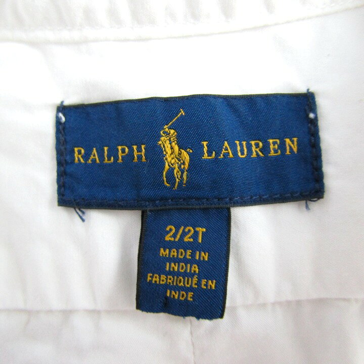 Thumbs-upの【1000円ポッキリ送料無料】RALPH LAUREN ラルフローレン 長袖シャツ トップス ボタンダウン ベビー 男の子用 2/2Tサイズ ホワイト 【中古】｜アングル3