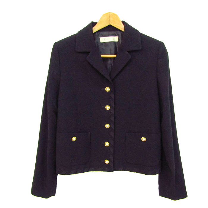 ケティ テーラードジャケット ウール混 ブランド アウター 日本製 黒 レディース Mサイズ ブラック KETTY 【中古】(4.0)