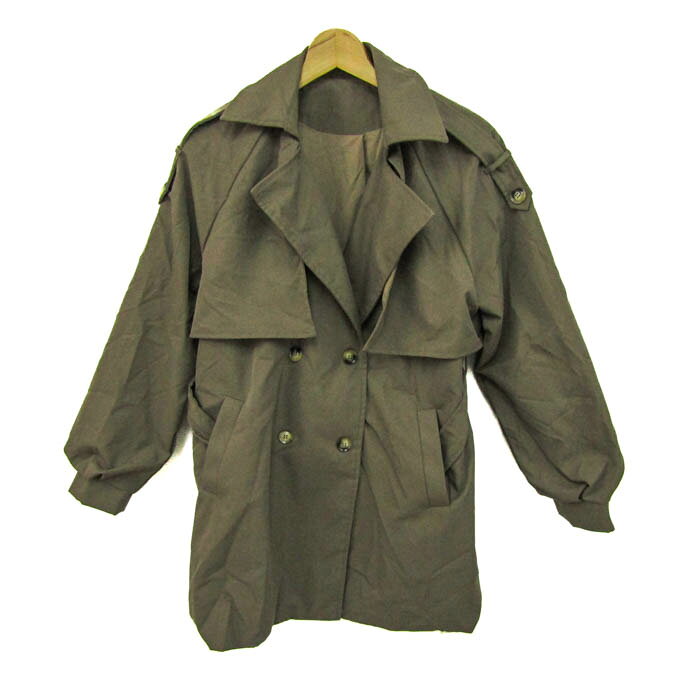 Trench Coat - デイジー トレンチコート 未使用 ブランド アウター レディース Mサイズ チャコール Dazy 【中古】