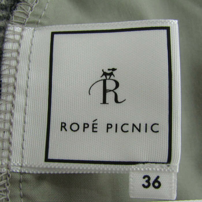 【3000円以上購入で50％OFFクーポン 8/1 0:00〜8/3 23:59 】ロペピクニック ロングパンツ テーパード 未使用 ストレッチ ボトムス 黒 レディース 36サイズ ブラック×グレー ROPE PICNIC 【中古】 thumbs-up-13061436 Thumbs-up サンプル画像3