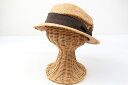 関西ファッション連合 ハット 麦わら帽子 HUT-328 ブランド レディース ブラウン HAT 【中古】(4)