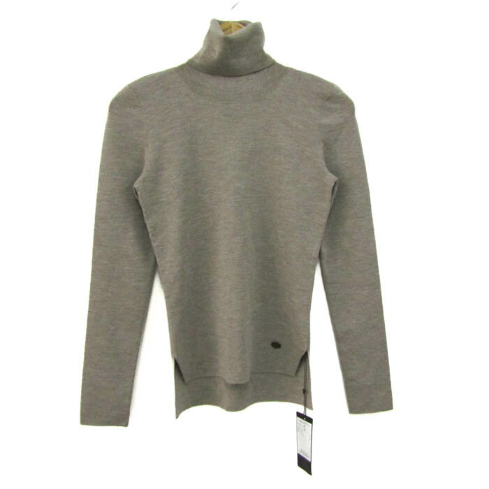 【美品】フォクシー ハイネック半袖ニット タートルネック 38 ライトベージュ rs35997-001.jpg