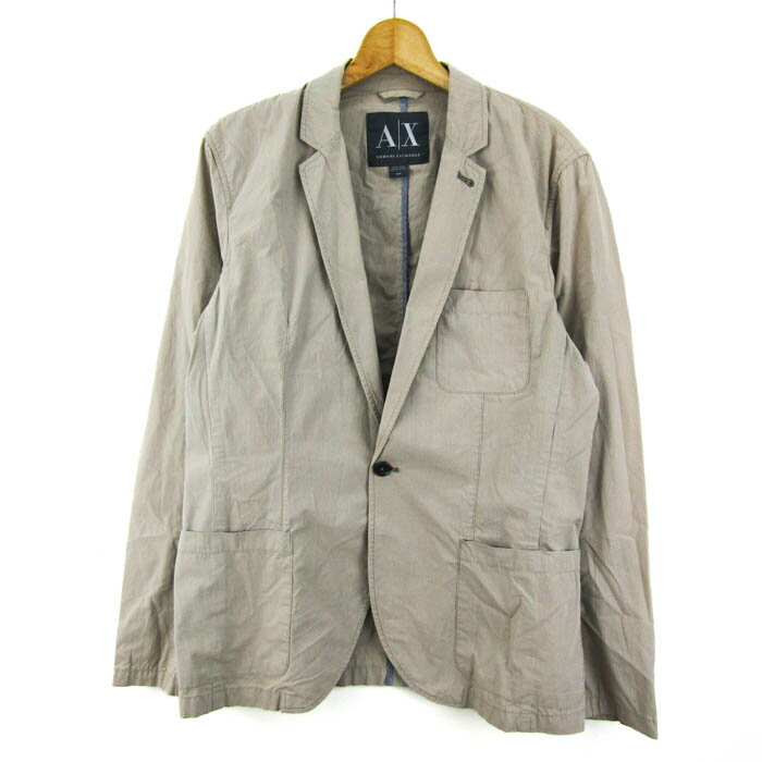 【全品39％OFFクーポン配布中】アルマーニエクスチェンジ テーラードジャケット アウター メンズ Mサイズ ベージュ ARMANI EXCHANGE 【中古】