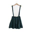 ファミリア ジャンパースカート サロペットスカート チェック柄 トップス キッズ 女の子用 120サイズ グリーン×ブラック Familiar 【中古】
