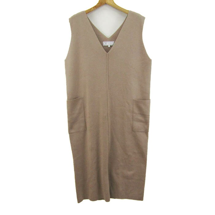 【3000円以上購入で50％OFFクーポン 8/1 0:00〜8/3 23:59 】ロペピクニック ニットワンピース トップス ノースリーブ ジャンパースカート レディース 38サイズ ベージュ ROPE PICNIC 【中古】 thumbs-up-13064665 Thumbs-up パッケージ画像