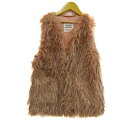 ザラガールズ ファーベスト ジャケット アウター キッズ 女の子用 140サイズ ピンク ZARA girls 【中古】