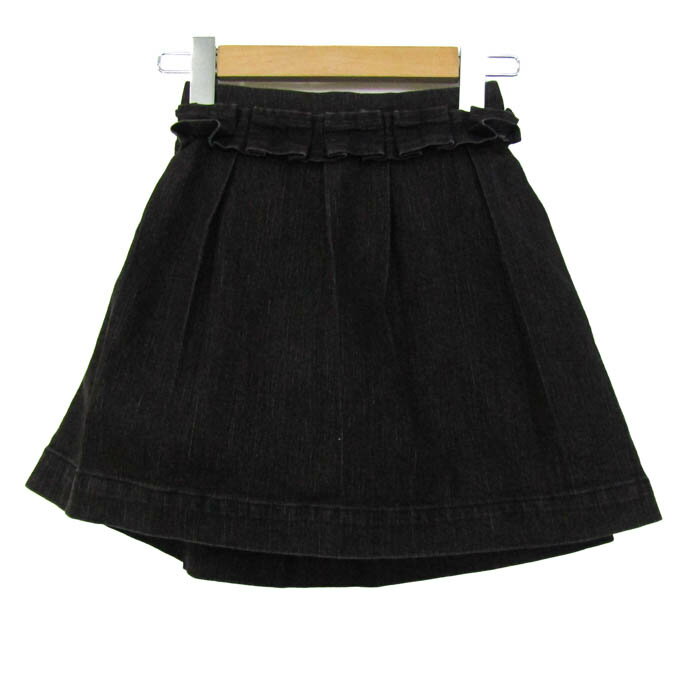 ベベ スカート フリル ペチコート ボトムス キッズ 女の子用 140サイズ ブラック BeBe 【中古】