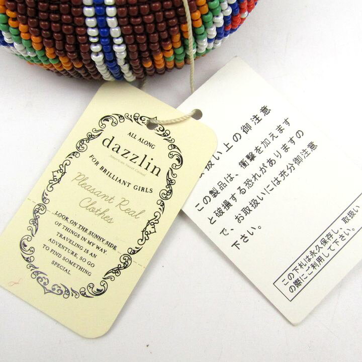 Thumbs-upのダズリン バングル 未使用 ビーズ エスニック ブレスレット アクセサリー ブランド レディース ブラウン dazzlin 【中古】｜アングル2