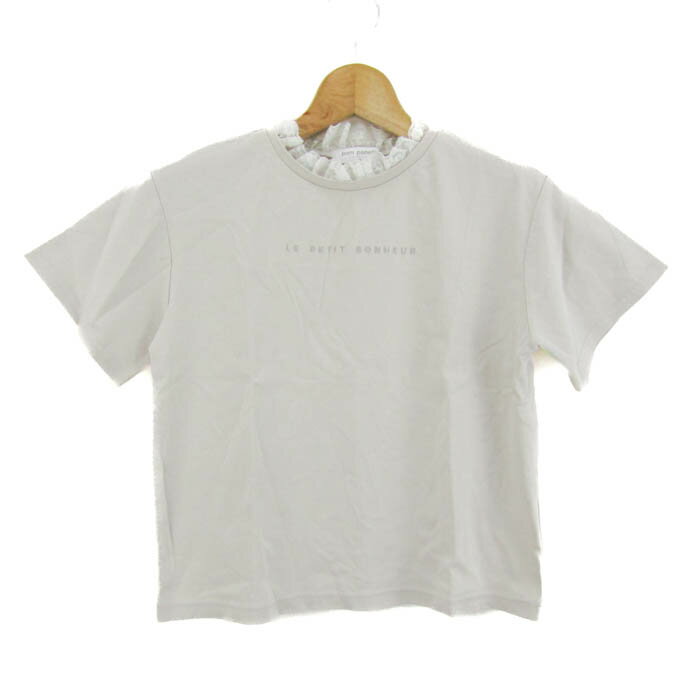 ポンポネット 半袖Tシャツ トップス レース コットンT キッズ 女の子用 S(140)サイズ ベージュ pom ponette 【中古】(4.0)