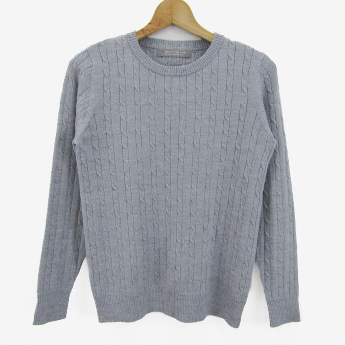 ユナイテッドアローズ ニット セーター 長袖 ウール100% ブランド トップス レディース Fサイズ グレー..