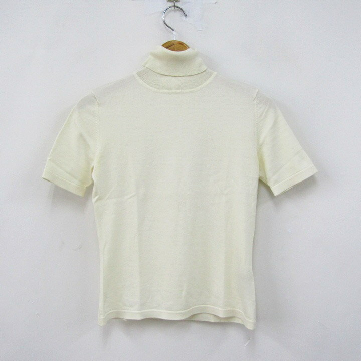 アンタイトル ニット トップス 半袖 タートルネック イタリア製素材使用 レディース 2サイズ クリーム ..