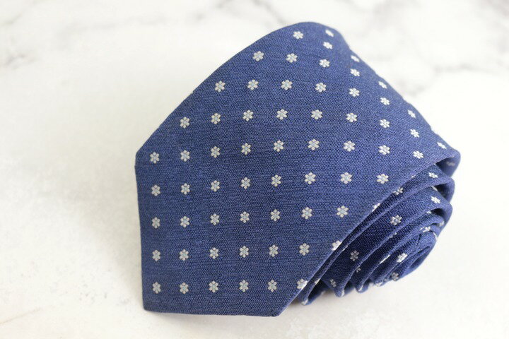 【全品39％OFFクーポン配布中】メーカーズシャツ鎌倉 ブランドネクタイ 小紋柄 花柄 シルク 日本製 PO メンズ ネイビー MAKER'S SHIRT KAMAKURA 鎌倉シャツ 【中古】(4)