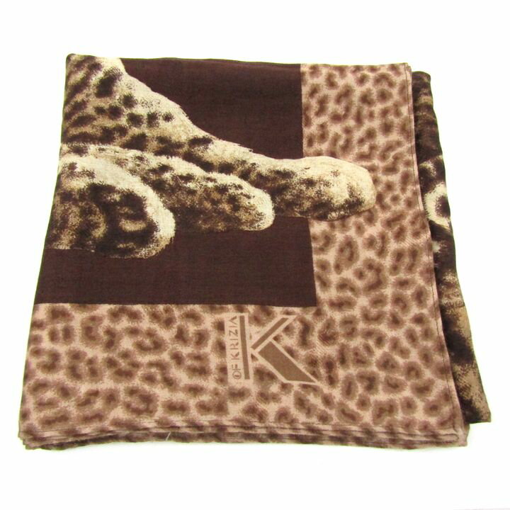 【全品39％OFFクーポン配布中】K・オブ・クリツィア ショール ウール/シルク レオパード ヒョウ柄 スト..