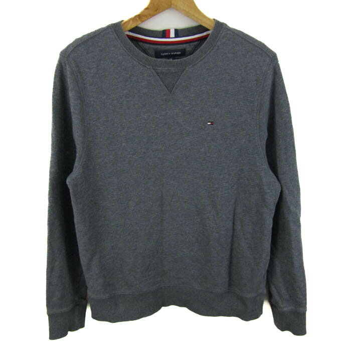 トミーヒルフィガー スウェット トレーナー トップス 長袖 コットン メンズ S/Pサイズ グレー TOMMY HI..