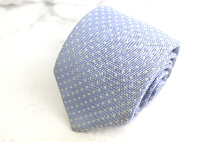 バーバリーブラックレーベル ブランド ネクタイ ドット柄 シルク 日本製 PO メンズ ブルー BURBERRY BLACK LABEL 【中古】
