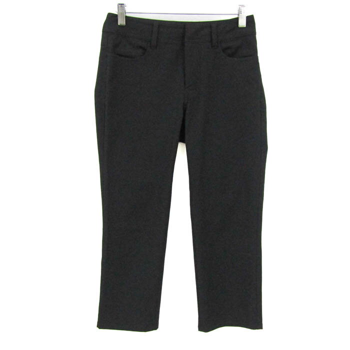 ラシサ クロップドパンツ ボトムス ストレッチ 日本製 ベルメゾン 千趣会 レディース 34サイズ ブラック Rashisa 【中古】