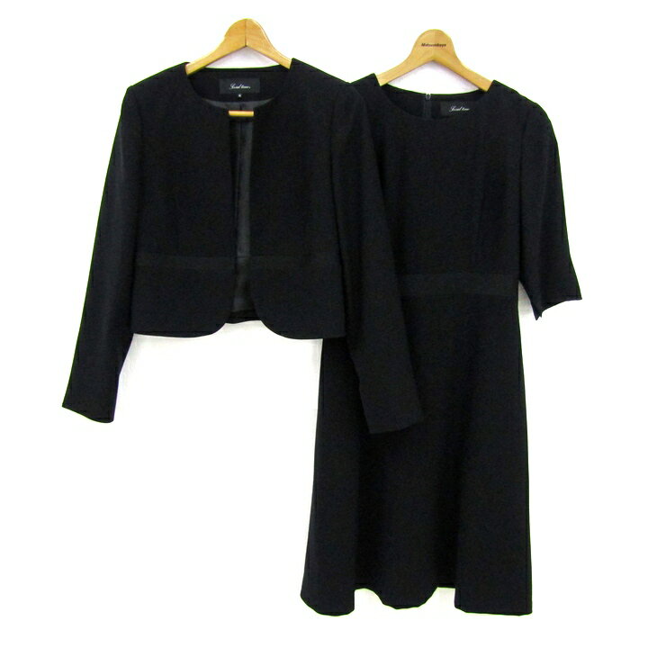 ソーシャルタイム セットアップ 上下セット ジャケット ワンピース フォーマル 東京ソワール レディース 13サイズ 黒 Social time 【中古】