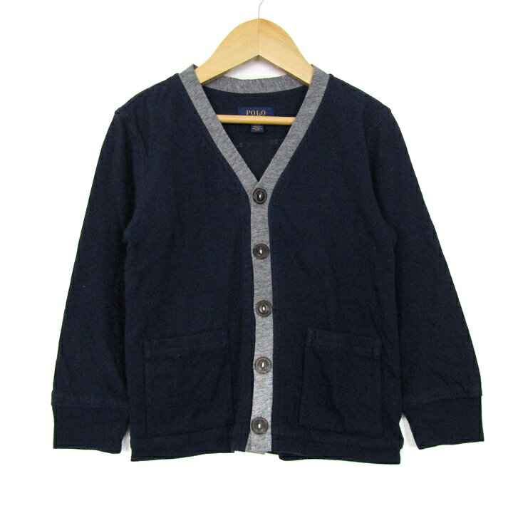 Cardigans - ポロラルフローレン カーディガン 長袖 ブランド トップス キッズ 男の子用 4サイズ ネイビー POLO RALPH LAUREN 【中古】