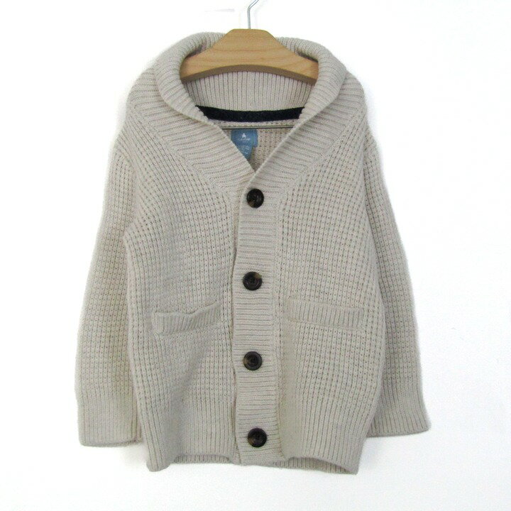 ギャップ カーディガン 長袖 コットン100% ブランド トップス 白 ベビー 男の子用 80サイズ ホワイト G..