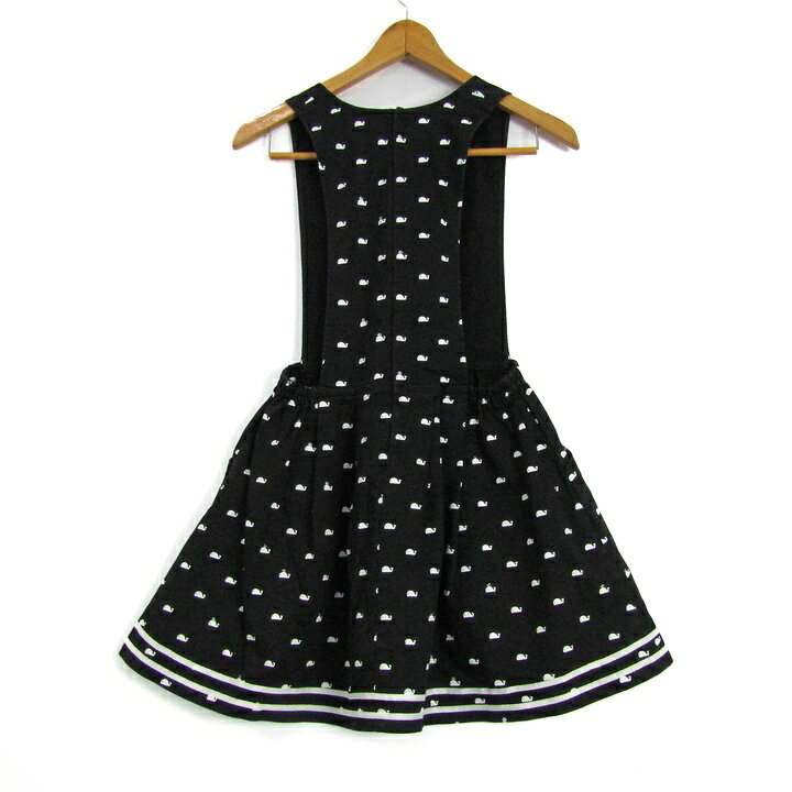 Thumbs-upのシスタージェニィ サロペット ジャンパースカート リボン キッズ 女の子用 160サイズ 黒×白 SISTER JENNI 【中古】｜アングル2