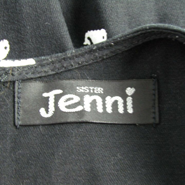 Thumbs-upのシスタージェニィ サロペット ジャンパースカート リボン キッズ 女の子用 160サイズ 黒×白 SISTER JENNI 【中古】｜アングル3