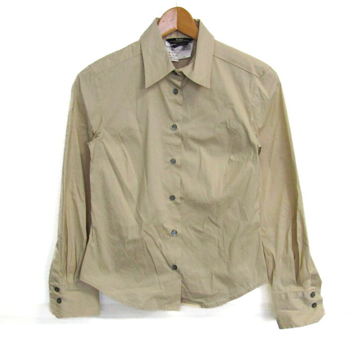 Rakuten - マックスマーラ 長袖シャツ ストレッチ ブランド トップス イタリア製 レディース Sサイズ ベージュ MAX MARA 【中古】