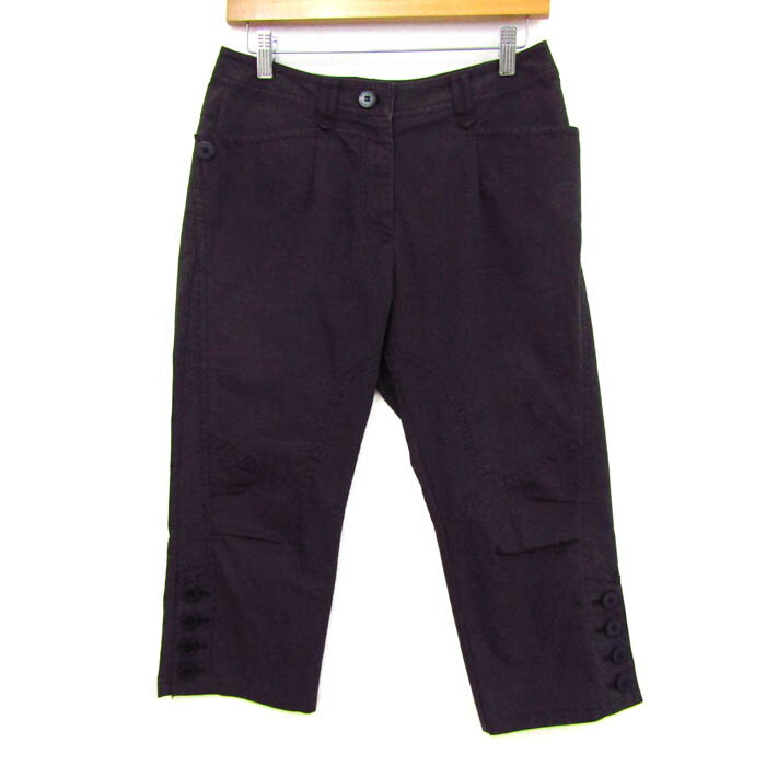 マンシングウェア クロップドパンツ ボトムス グランドスラム ゴルフウエア レディース 11サイズ ブラック Munsing wear 【中古】