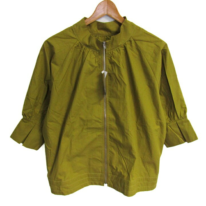 【全品39％OFFクーポン 1/24 20:00〜1/29 01:59まで】ビットコ ブルゾン ジャケット 未使用 コットン100% アウター レディース 38サイズ おうど色 BITTOKO 【中古】