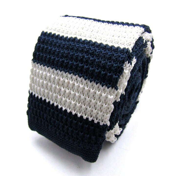 グローバルワーク ブランド ネクタイ ボーダー柄　ナロータイ PO メンズ ネイビー系 GLOBAL WORK 【中古】