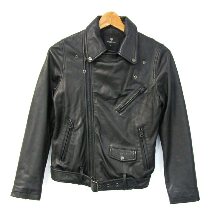 ビューティアンドユースユナイテッドアローズ ライダースジャケット アウター レディース Mサイズ 黒 BEAUTY&YOUTH UNITED ARROWS 【中古】