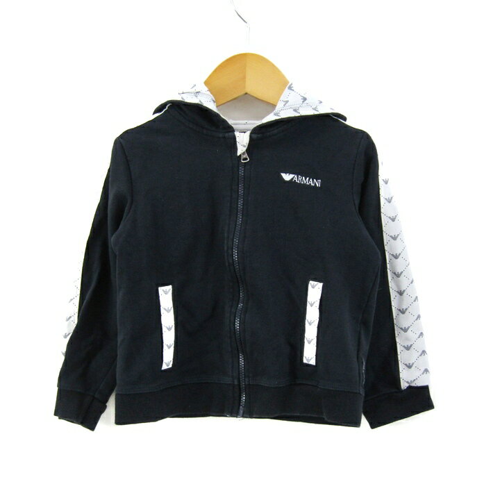 アルマーニ パーカー 長袖 ストレッチ ブランド トップス ベビー 男の子用 24M/92cmサイズ ネイビー AR..