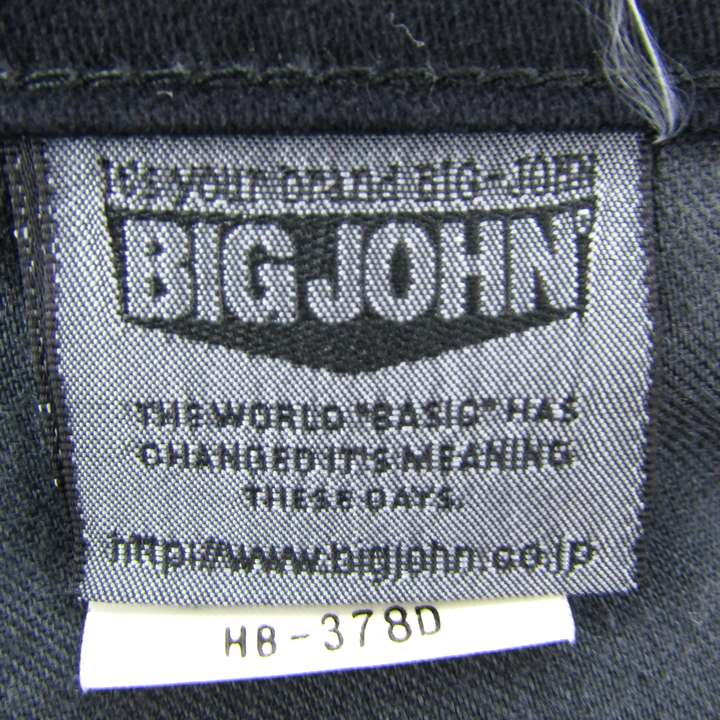 Thumbs-upのビッグジョン デニムパンツ ボトムス ストレッチ ジーンズ 日本製 メンズ 34サイズ ブラック BIG JOHN 【中古】｜アングル3