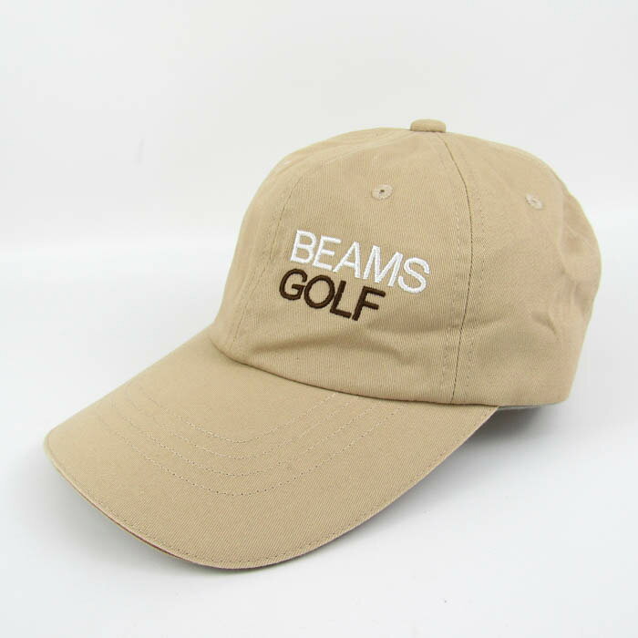 【39％OFFクーポン配布中】ビームスゴルフ キャップ 帽子 コットン ゴルフウエア ブランド レディース 57-59cmサイズ ベージュ BEAMS GOLF 【中古】