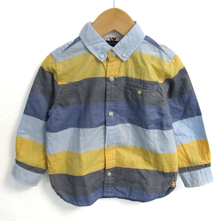 Blouses, Shirts - トミーヒルフィガー 長袖シャツ コットン100% ブランド トップス ベビー 男の子用 2T/Bサイズ ブルー TOMMY HILFIGER 【中古】