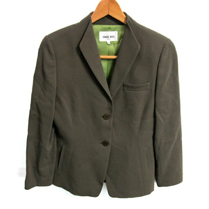 Other Jackets Jumpers - ハナエモリ テーラードジャケット アウター ウール 日本製 レディース 38サイズ ブラウン HANAE MORI 森英恵 【中古】