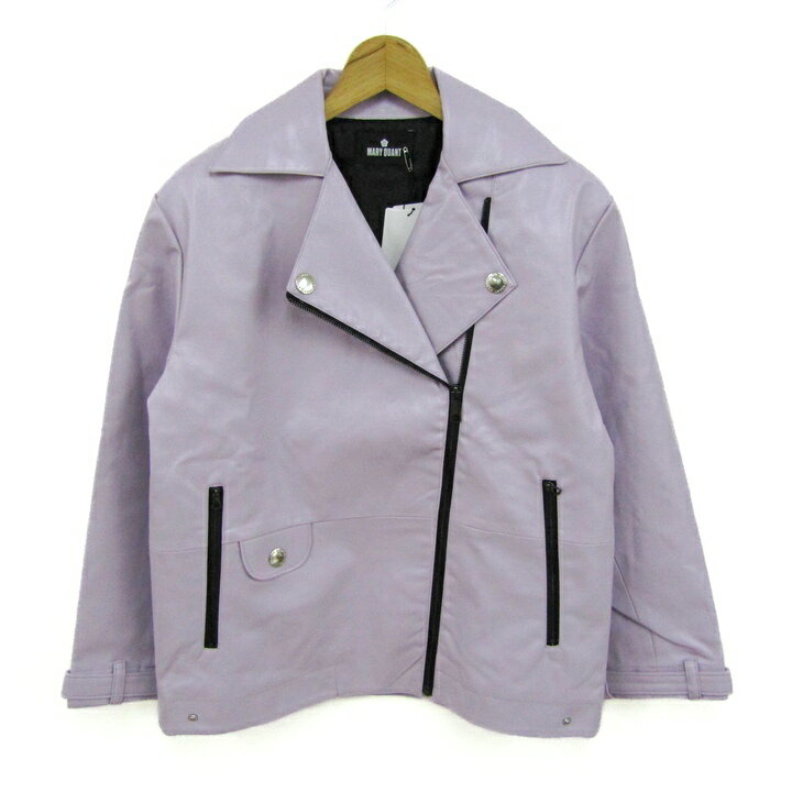 Rakuten - マリークヮント ライダースジャケット 未使用 ブランド アウター レディース Mサイズ パープル MARY QUANT 【中古】