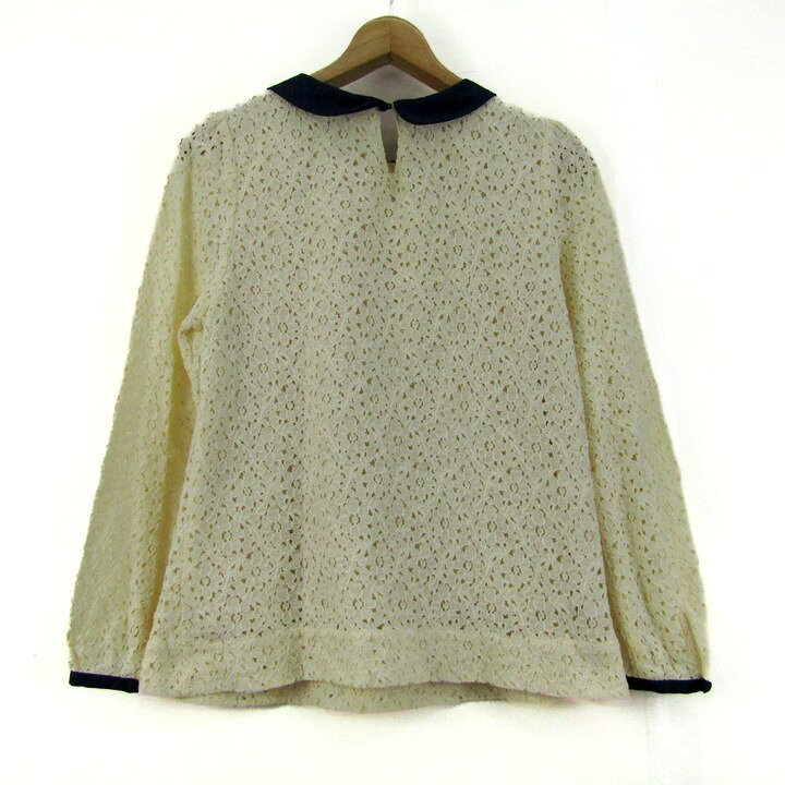 ロペピクニック ブラウス シャツ 長袖 レース トップス レディース Mサイズ ベージュ×ネイビー ROPE PICNIC 【中古】 thumbs-up-13094607 Thumbs-up サンプル画像2