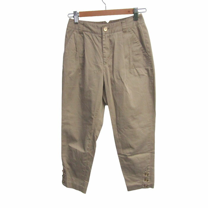 バーバリーブルーレーベル チノパンツ ブランド ストレッチ ボトムス ノバチェック レディース 36サイズ ベージュ BURBERRY BLUE LABEL 【中古】