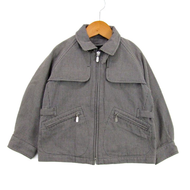 Rakuten - 【39％OFFクーポン配布中】ダックス ジップアップジャケット ジャンバー アウター キッズ 男の子用 100サイズ ブラック×ホワイト DAKS 【中古】