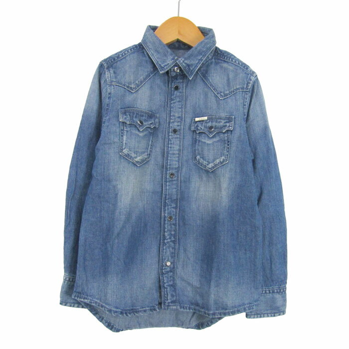 Rakuten - ディーゼル 長袖デニムシャツ トップス キッズ 男の子用 6サイズ ブルー DIESEL 【中古】