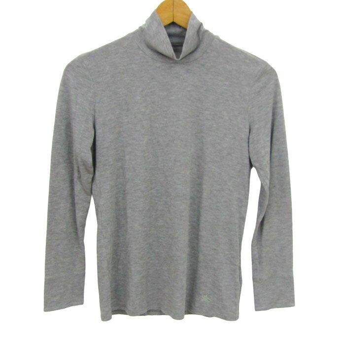 バーバリーロンドン 長袖Tシャツ トップス ハイネック 無地 日本製 レディース 1サイズ グレー BURBERRY LONDON 【中古】