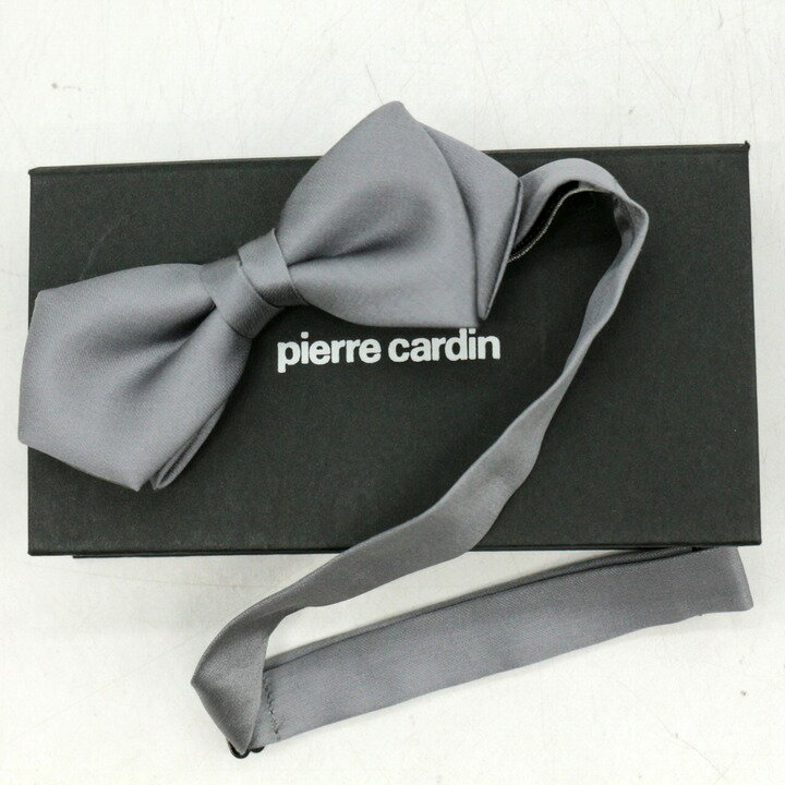 Rakuten - ピエールカルダン 蝶ネクタイ シルク 無地 フォーマル ボウタイ 小物 ブランド メンズ グレー Pierre Cardin 【中古】
