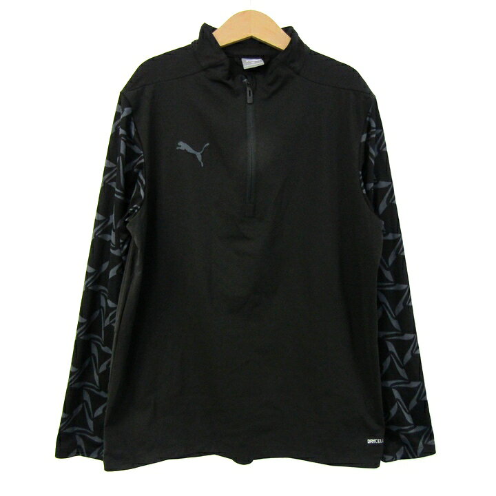 プーマ ジャージ ジャケット スポーツウエア アウター 黒 キッズ 男の子用 150サイズ ブラック PUMA 【中古】