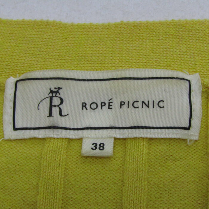 ロペピクニック カーディガン トップス 長袖 リブニット Vネック レディース 38サイズ イエロー ROPE PICNIC 【中古】 thumbs-up-13102663 Thumbs-up サンプル画像3