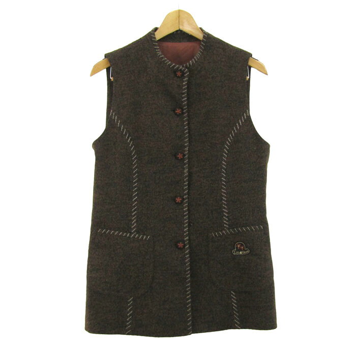 【楽天スーパーSALE 50％OFF】レリアン ベスト ジャケット ウール混 ブランド アウター レディース 1月11日サイズ ブラウン Leilian 【中古】