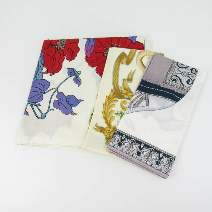 ジムトンプソン ハンカチ 3点セット ゾウ柄 花柄 ブランド まとめて レディース JIM THOMPSON 【中古】