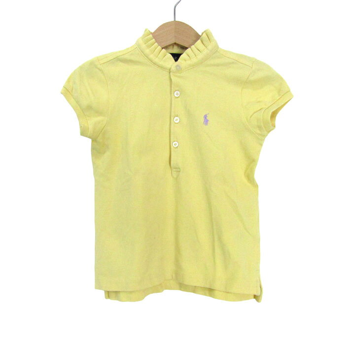 ラルフローレン ポロシャツ トップス フレンチ袖 フリル キッズ 女の子用 4サイズ イエロー RALPH LAUREN 【中古】