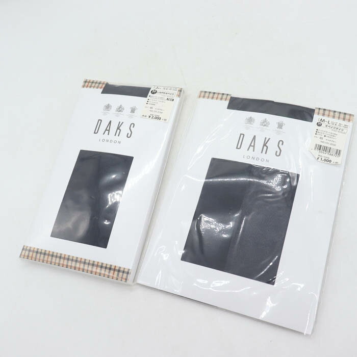 ダックス タイツ 2点セット 未使用 インクブルー JM-L/M-L ブランド 小物 まとめて 外装キズ有 レディース DAKS 【中古】