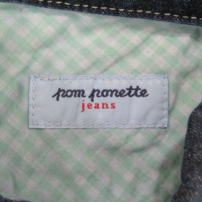 Thumbs-upのポンポネット デニムジャケット アウター インディゴ キッズ 女の子用 S(140)サイズ ネイビー pom ponette 【中古】｜アングル3