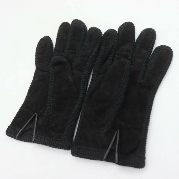 Thumbs-upのモスキーノ 手袋 ブランド グローブ ロゴ レディース ブラック MOSCHINO 【中古】｜アングル2